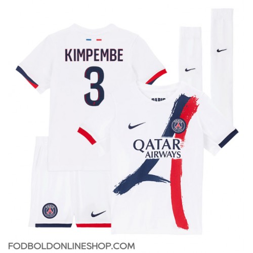 Paris Saint-Germain Presnel Kimpembe #3 Udebane Trøje Børn 2024-25 Kortærmet (+ Korte bukser)